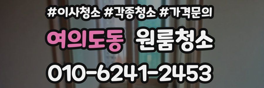 여의도동 이사청소