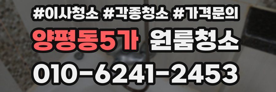 양평동5가 이사청소