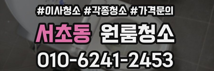 서초동 이사청소