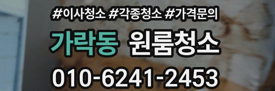 가락동 이사청소