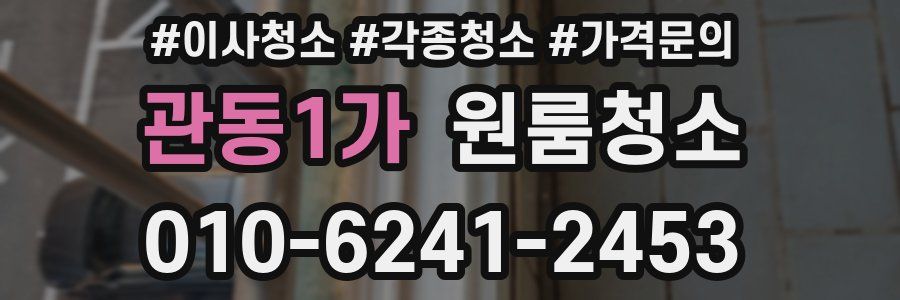 관동1가 이사청소