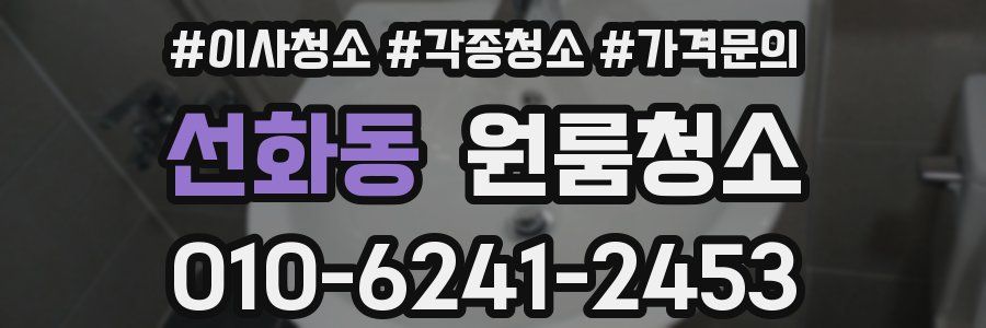 선화동 이사청소