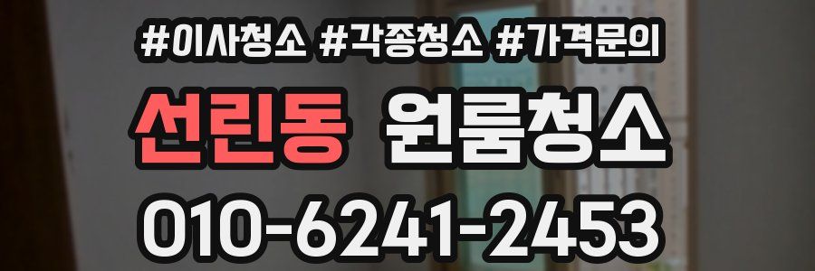 선린동 이사청소