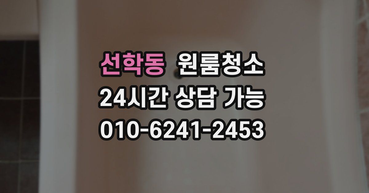 선학동 입주청소