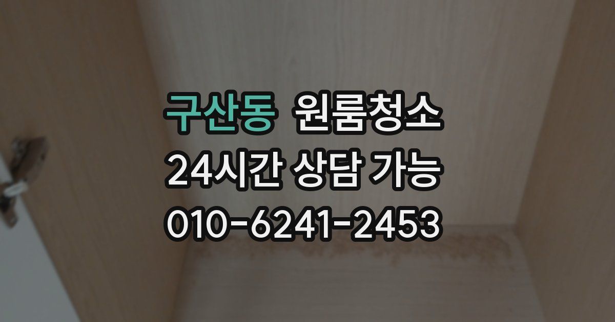 구산동 입주청소