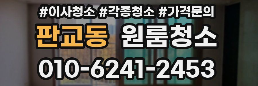 판교동 이사청소