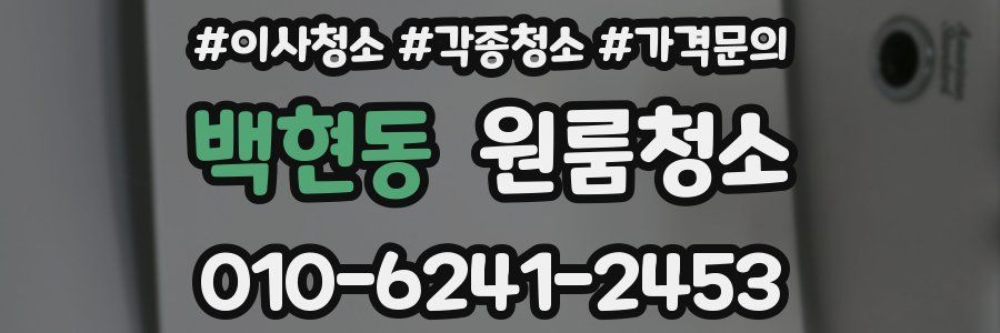 백현동 이사청소