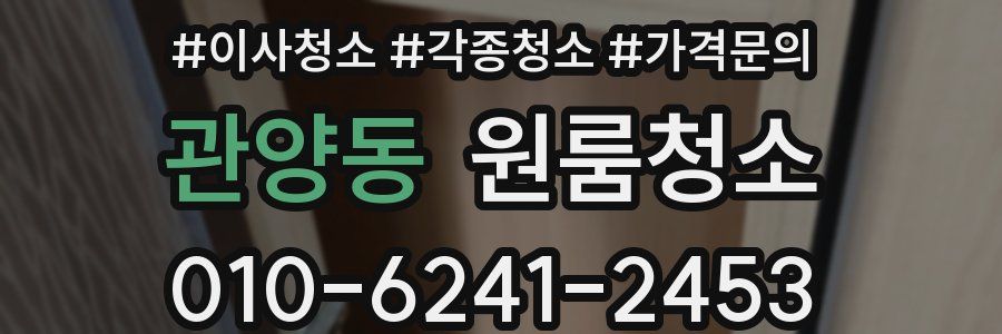 관양동 이사청소