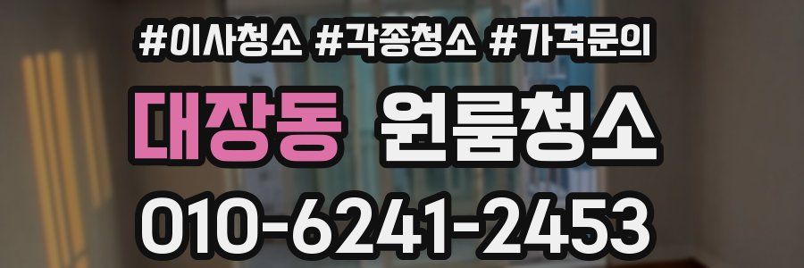 대장동 이사청소