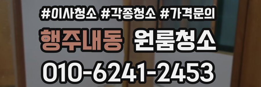 행주내동 이사청소