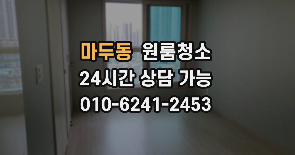 마두동 입주청소