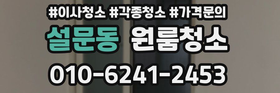 설문동 이사청소