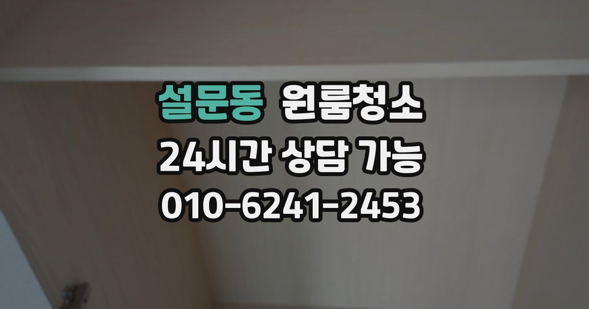 설문동 입주청소