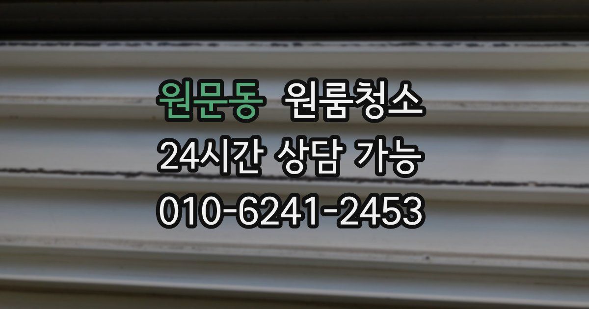 원문동 입주청소