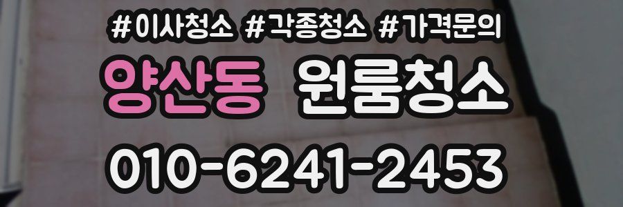 양산동 이사청소