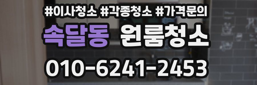 속달동 이사청소