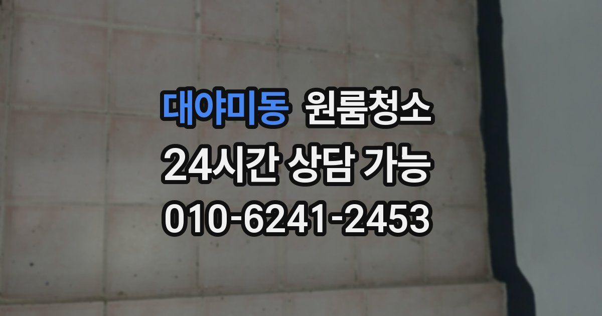 대야미동 입주청소