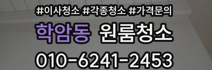 학암동 이사청소