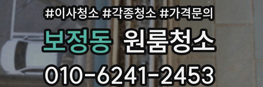 보정동 이사청소