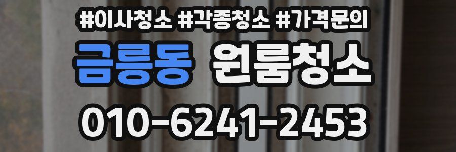 금릉동 이사청소