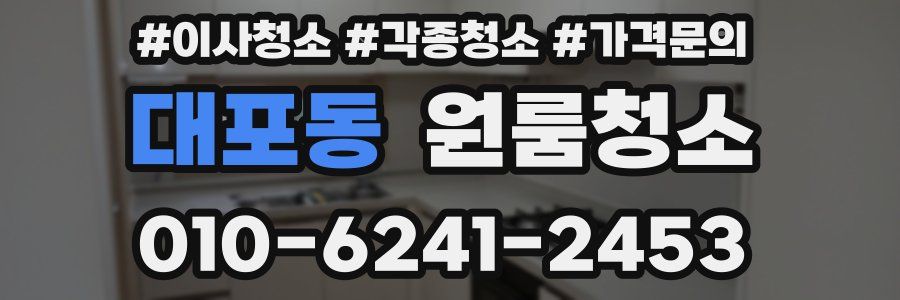 대포동 이사청소