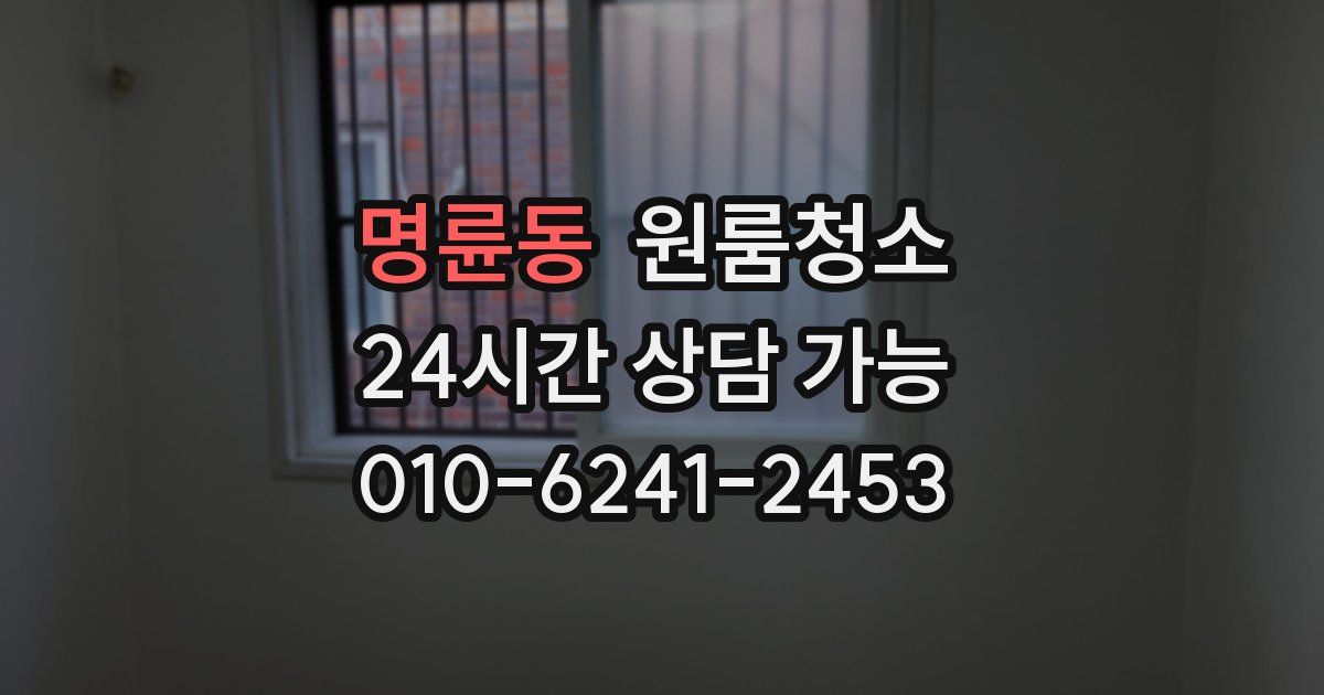 명륜동 입주청소