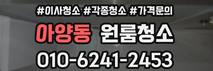 아양동 이사청소