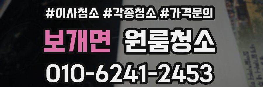 보개면 이사청소