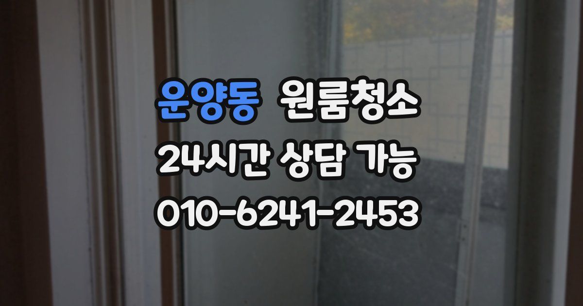 운양동 입주청소