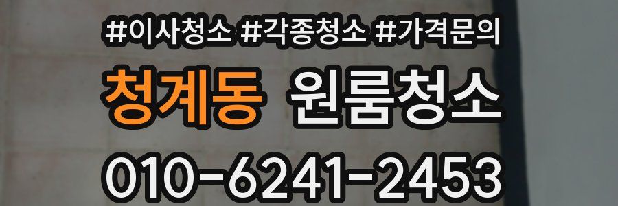 청계동 이사청소