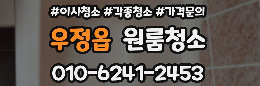 우정읍 이사청소