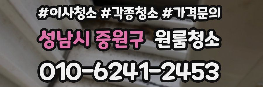 성남시 중원구 이사청소