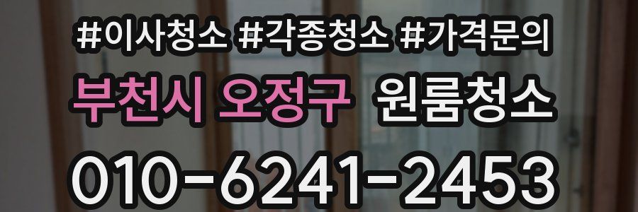 부천시 오정구 이사청소