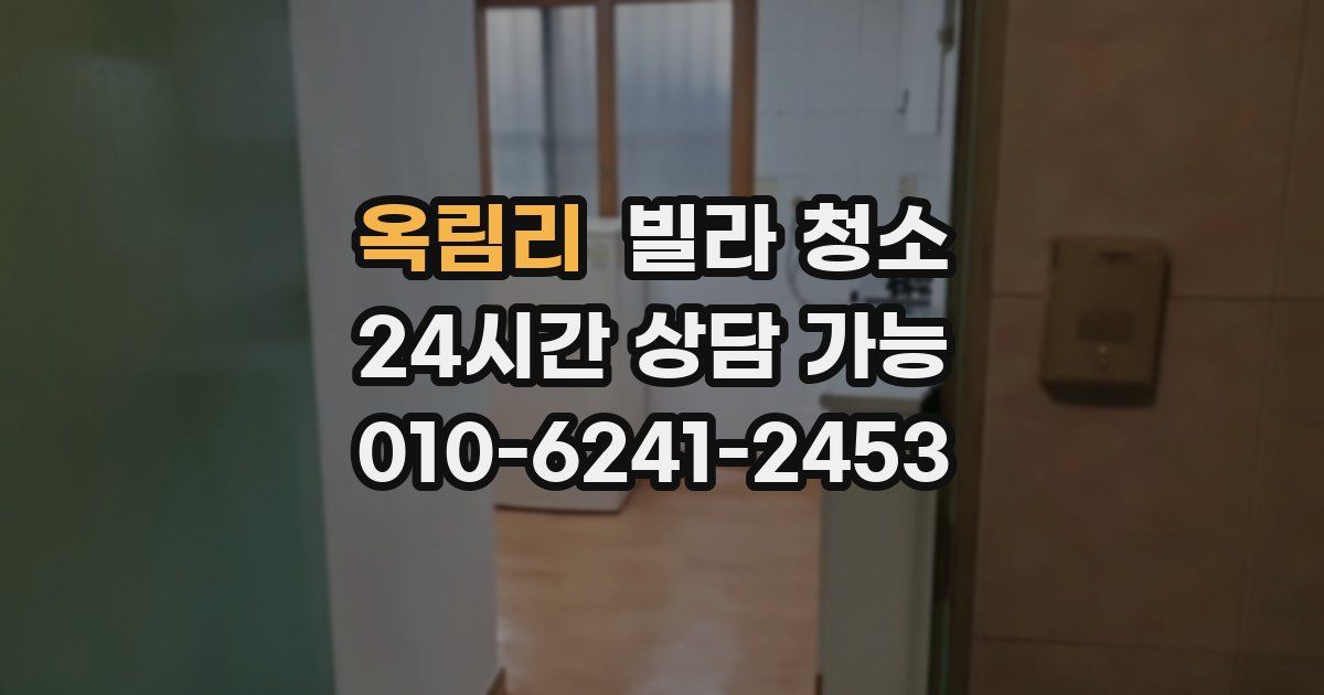 옥림리 빌라 청소