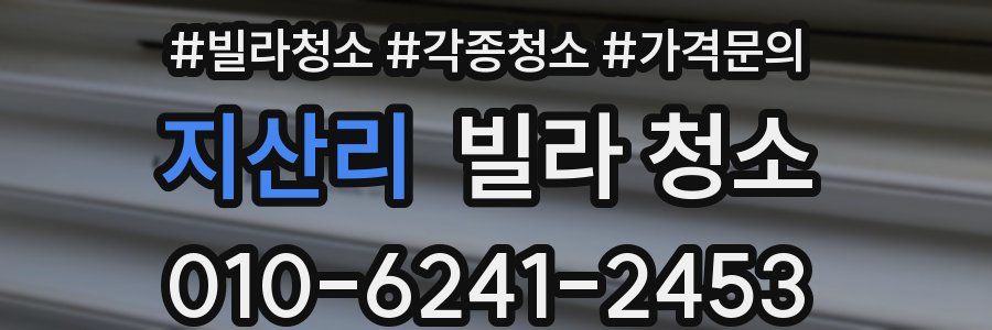 지산리 빌라 청소