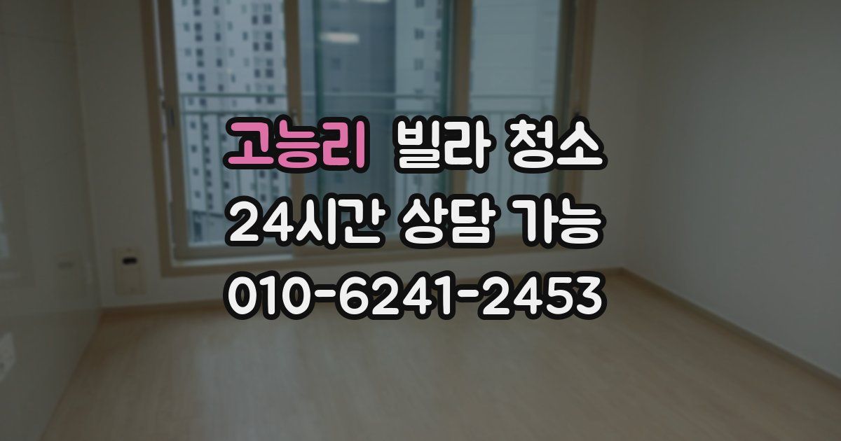 고능리 빌라 청소