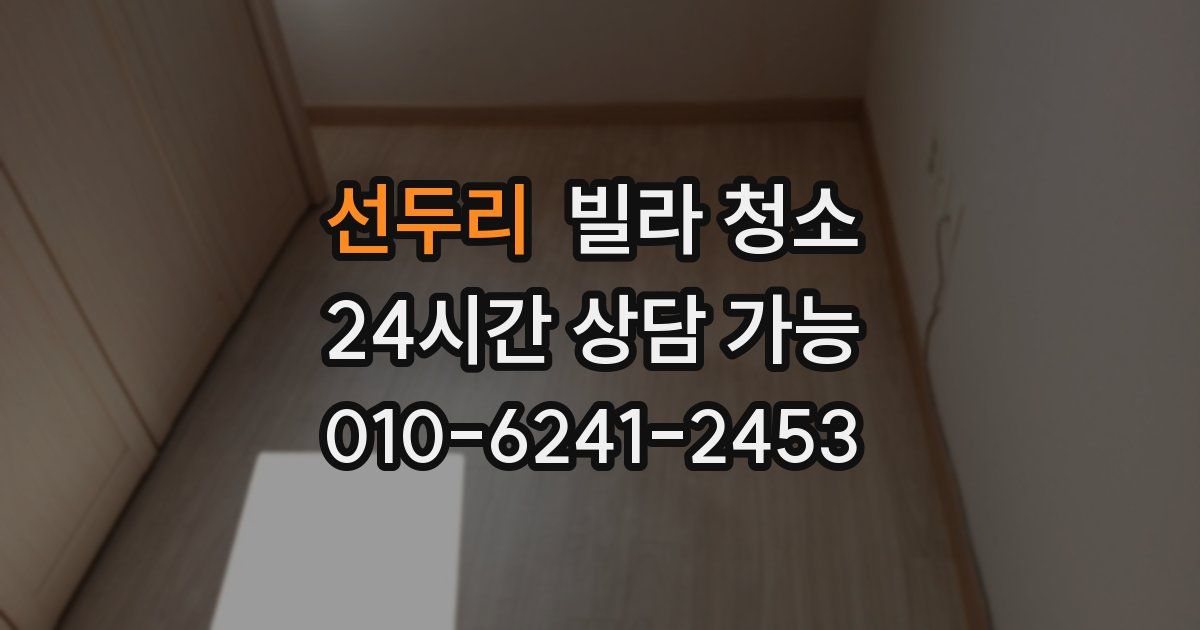 선두리 빌라 청소