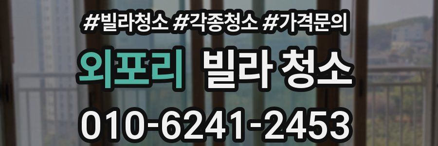 외포리 빌라 청소