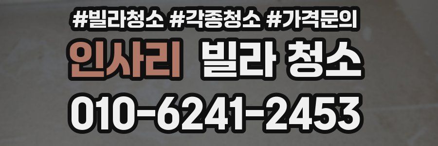 인사리 빌라 청소