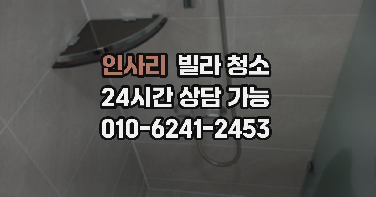 인사리 빌라 청소