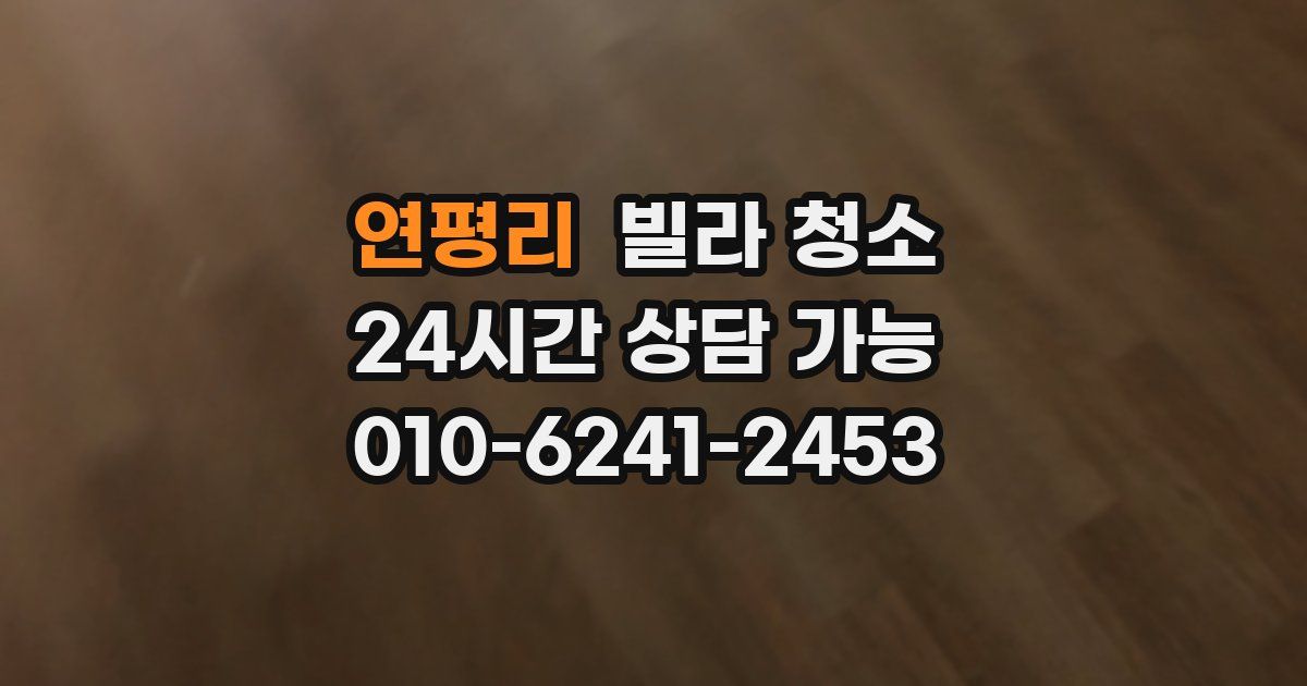 연평리 빌라 청소