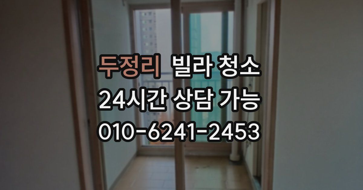 두정리 빌라 청소