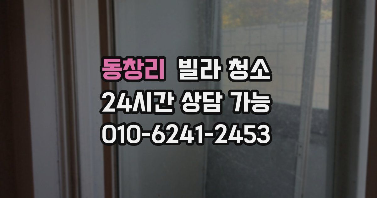 동창리 빌라 청소