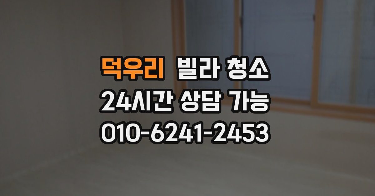 덕우리 빌라 청소