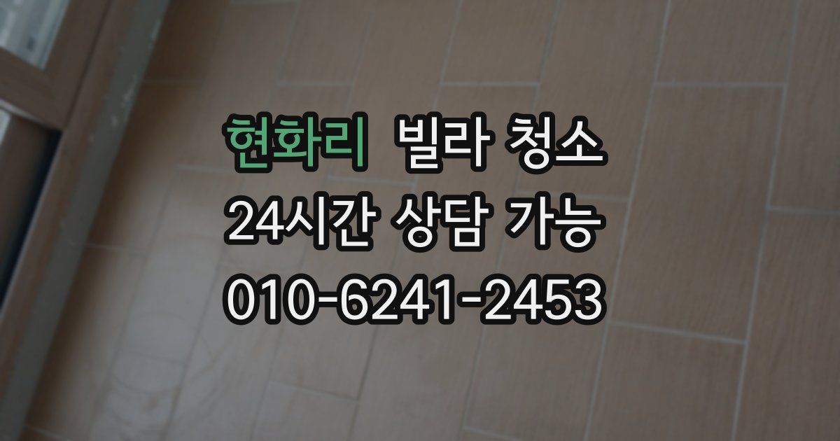 현화리 빌라 청소