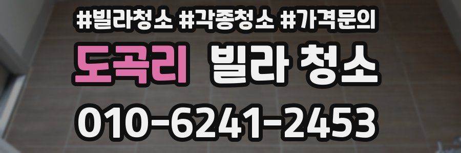 도곡리 빌라 청소