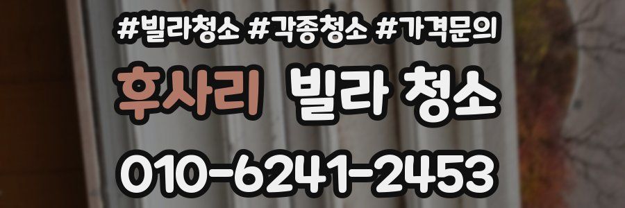 후사리 빌라 청소