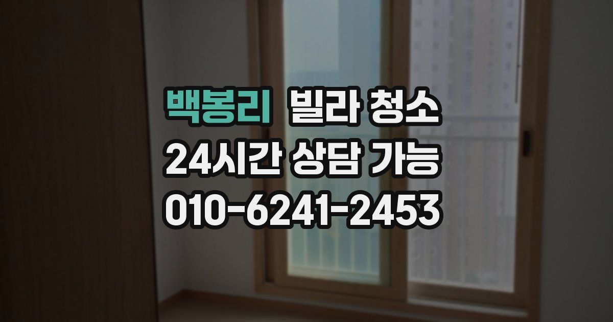 백봉리 빌라 청소