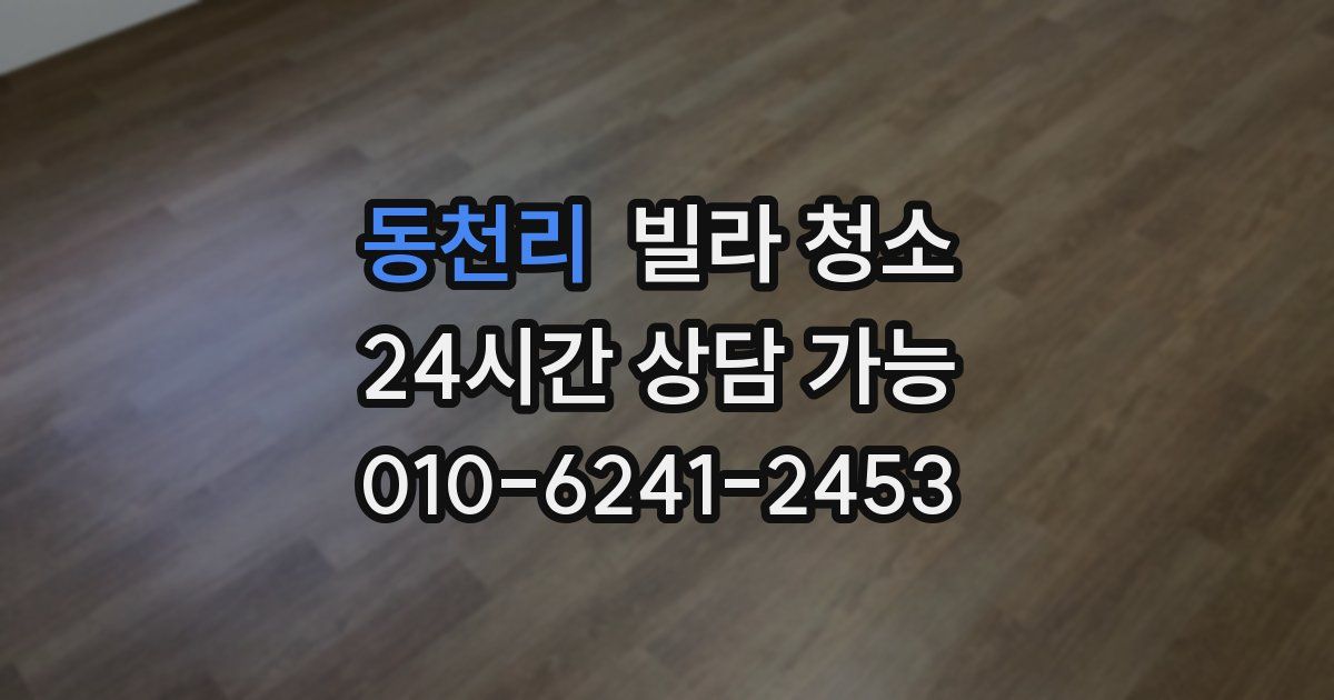 동천리 빌라 청소