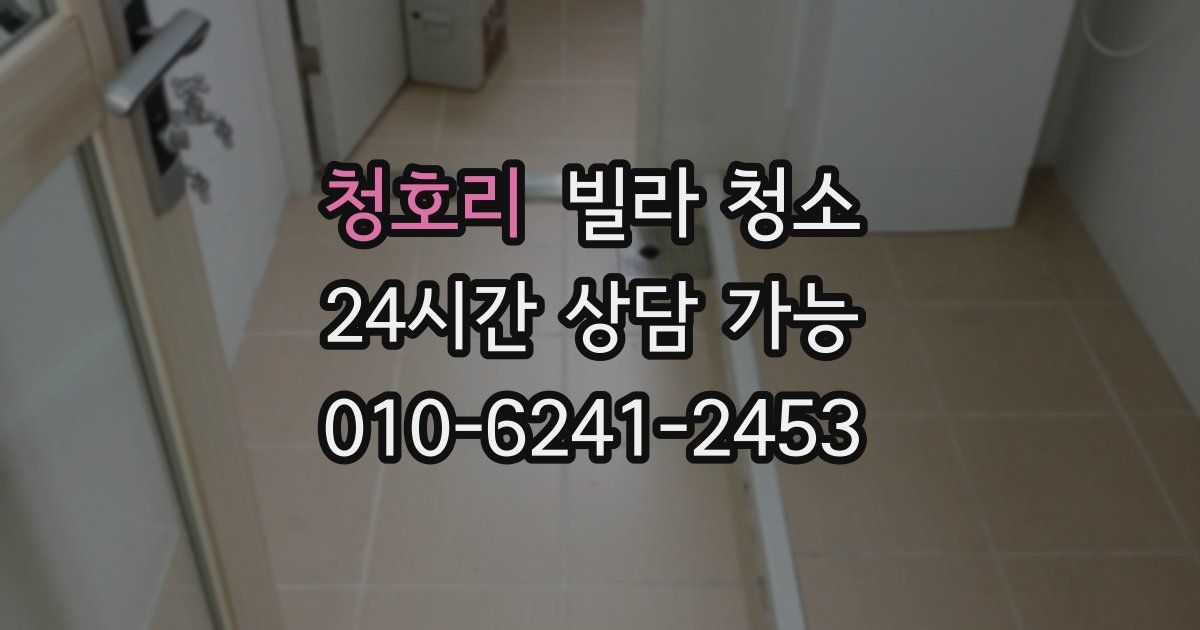 청호리 빌라 청소
